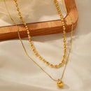 Double Chain Ball Necklace