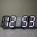 3D LED Alarm Clock Date/Temperature Display for Home Kitchen Office Garden Wall Clock Times Digital Decor