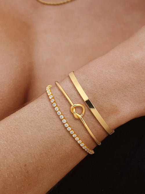 Gold Plated Bracelets Set