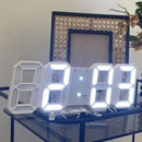 3D LED Alarm Clock Date/Temperature Display for Home Kitchen Office Garden Wall Clock Times Digital Decor