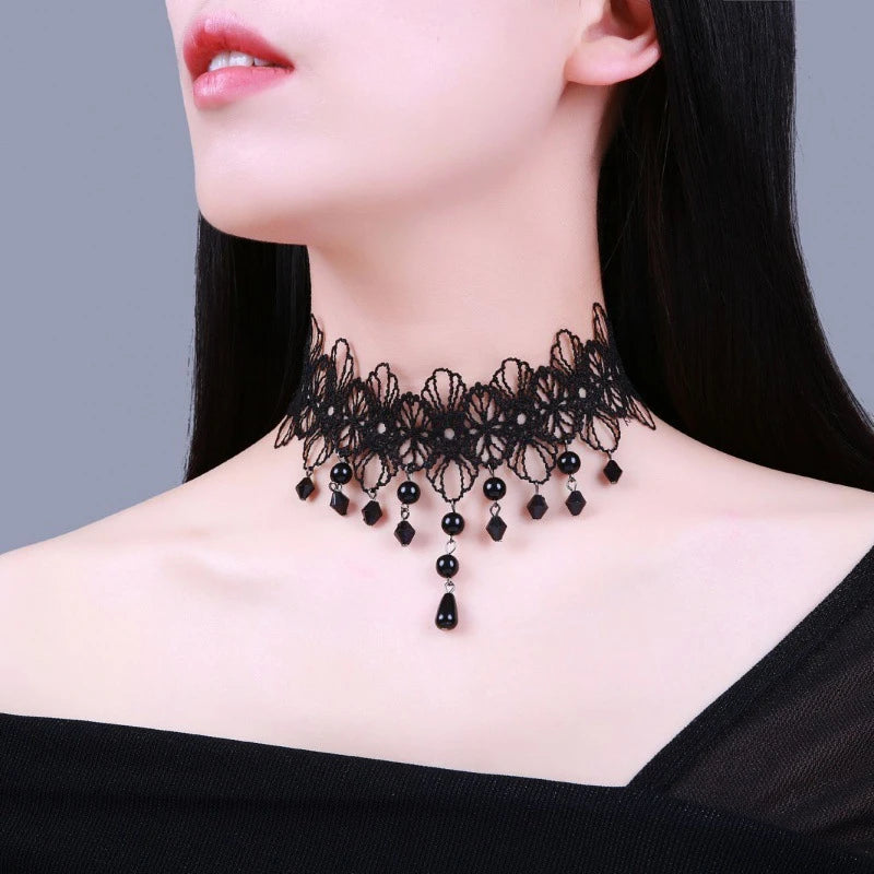 Vintage Lace Flower Choker