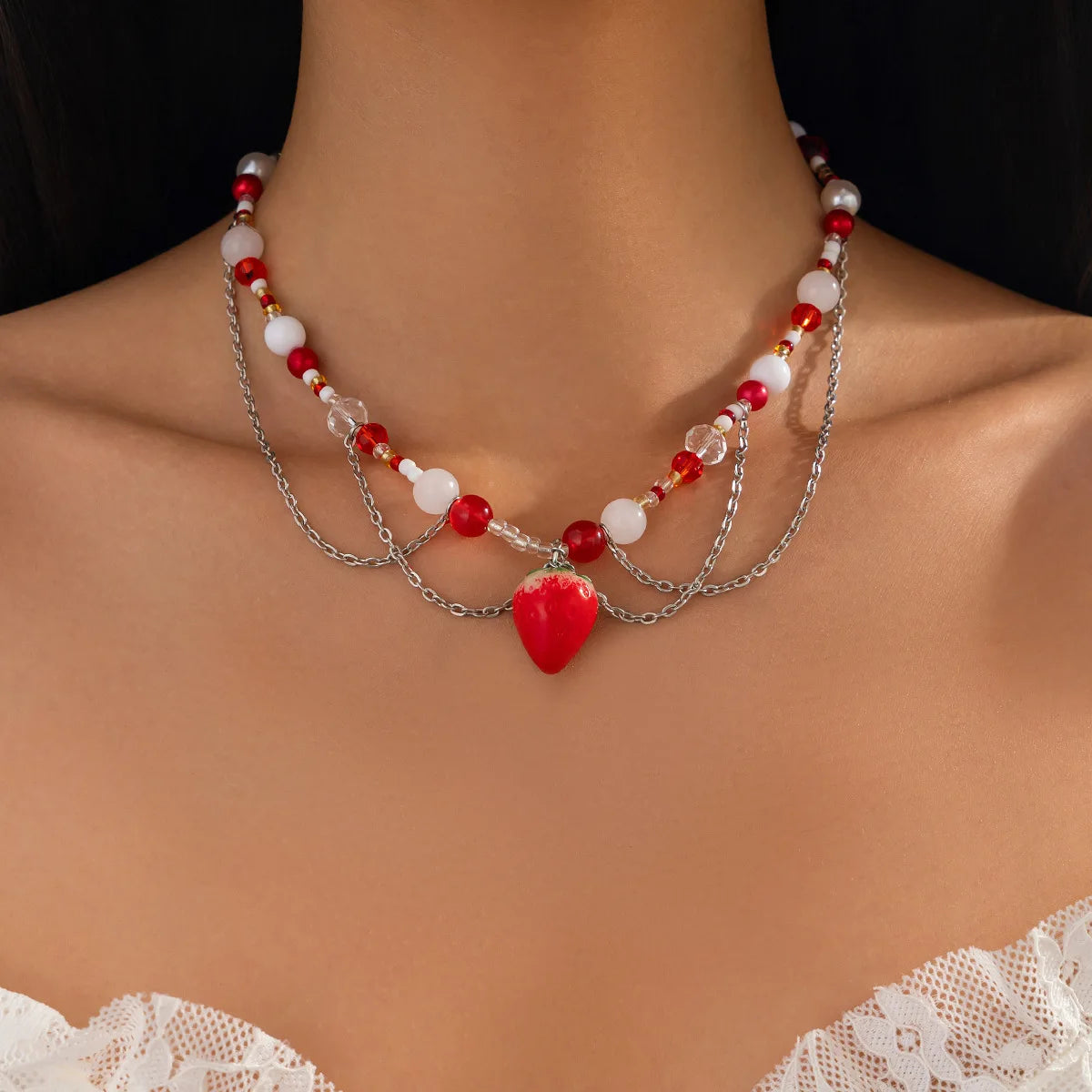 Lolita Lace Pearl Necklace