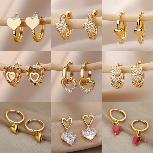 Zircon Heart Earrings