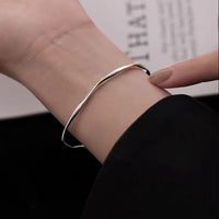 Twisted Wave Silver Bracelet