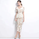 Beaded Lace Midi Dress