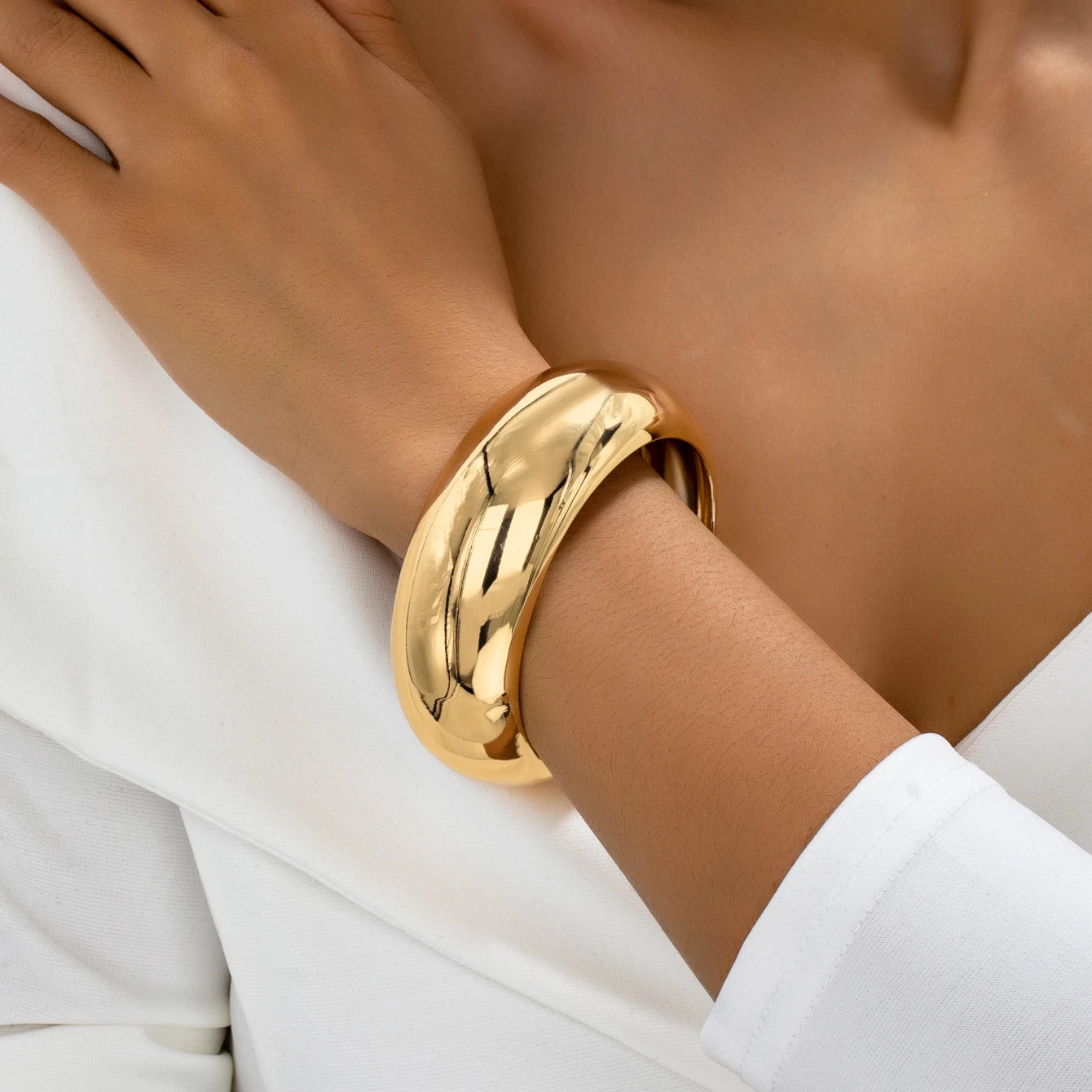 Wide Simple Fashion Bracelet