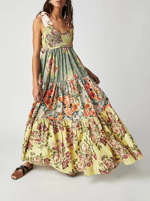 Boho Smocked Summer Dress