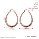 Oval Gold Silver Earrings