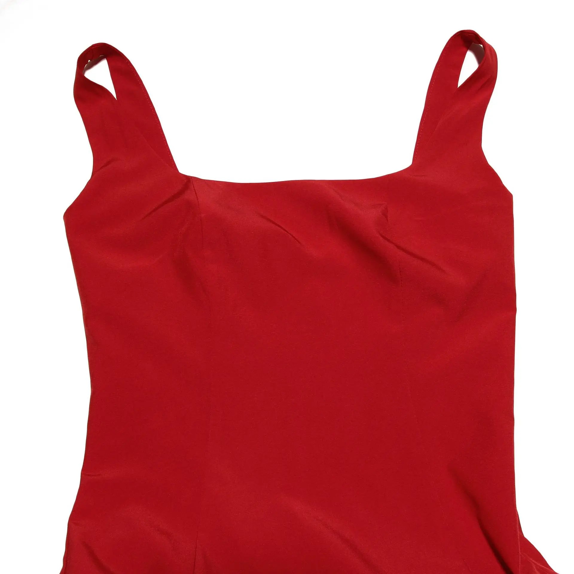 Red Suspender Dress