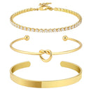 Gold Plated Bracelets Set