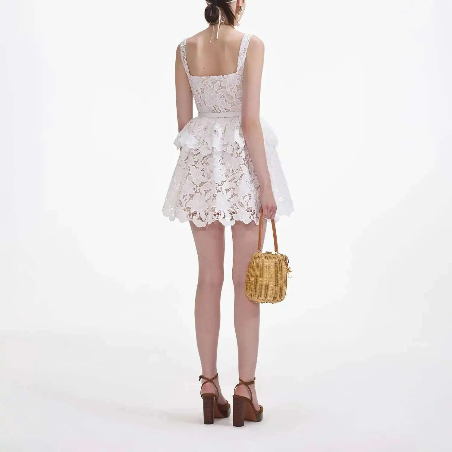 Embroidery Lace Party Dress