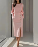 O-Neck Bodycon Dress