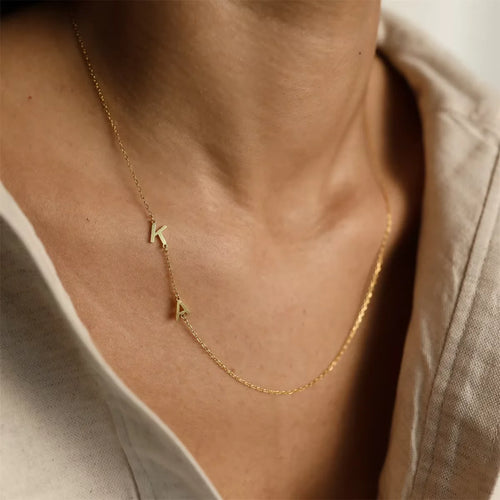 Heart Initial Name Necklace