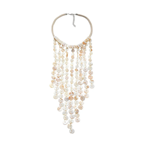 Layered Shell Tassel Necklace