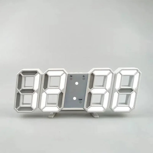 3D LED Alarm Clock Date/Temperature Display for Home Kitchen Office Garden Wall Clock Times Digital Decor
