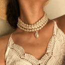 Irregular Pearl Choker Necklace
