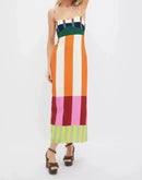 Striped Backless Boho Dress