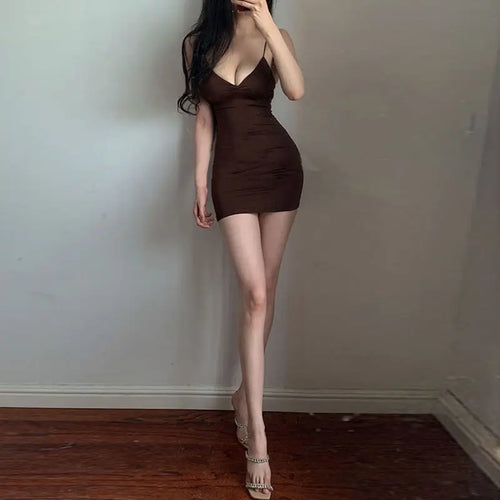 Pleated Bodycon Mini Dress