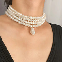 Irregular Pearl Choker Necklace