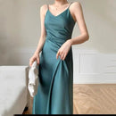 Satin High-Waist Dress