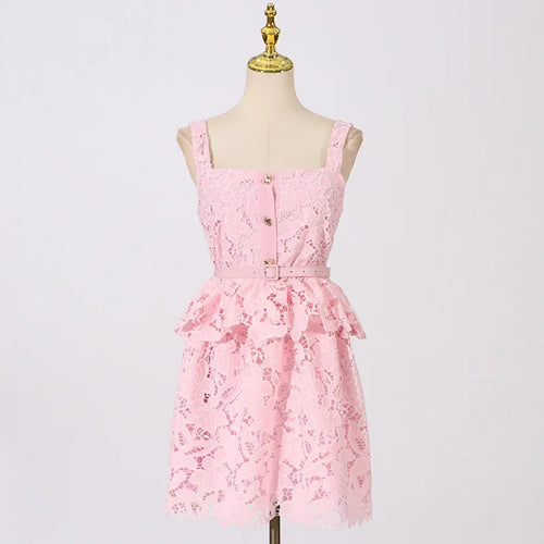 Embroidery Lace Party Dress