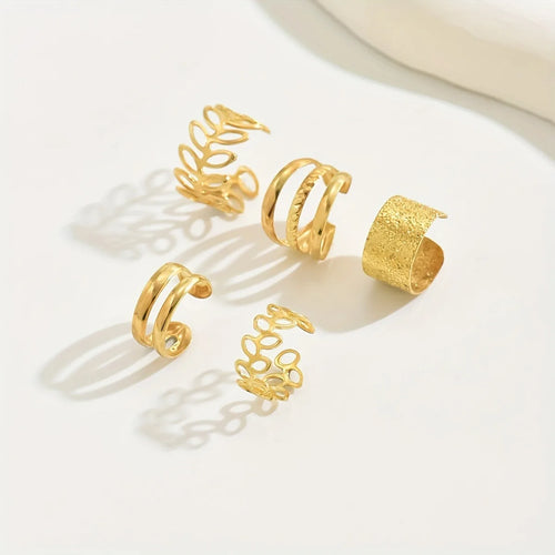 Elegant Silver Ear Cuffs
