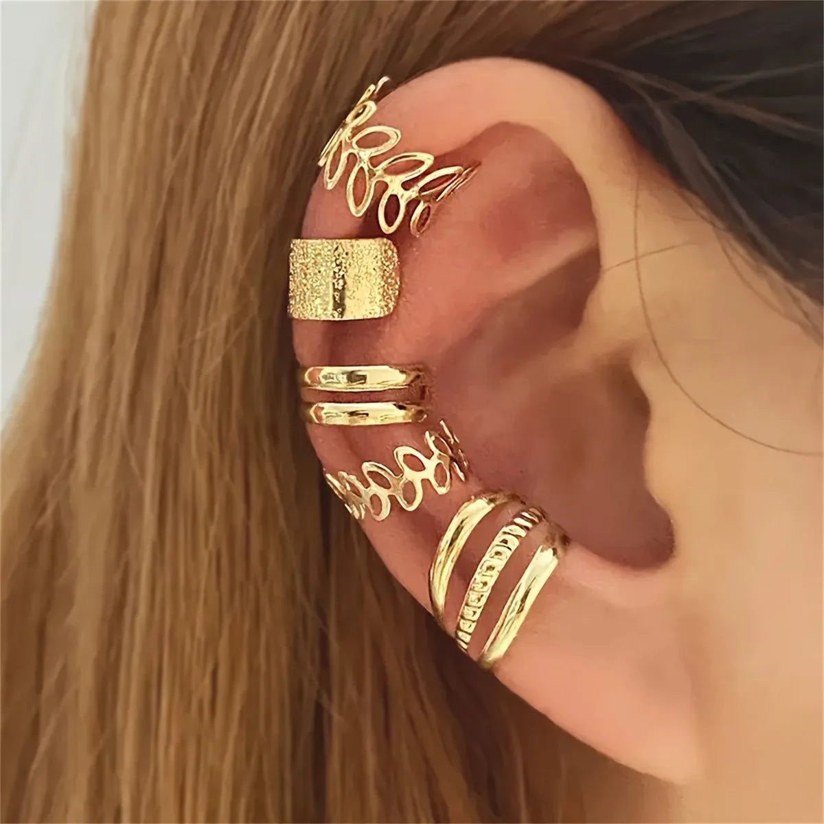 Elegant Silver Ear Cuffs
