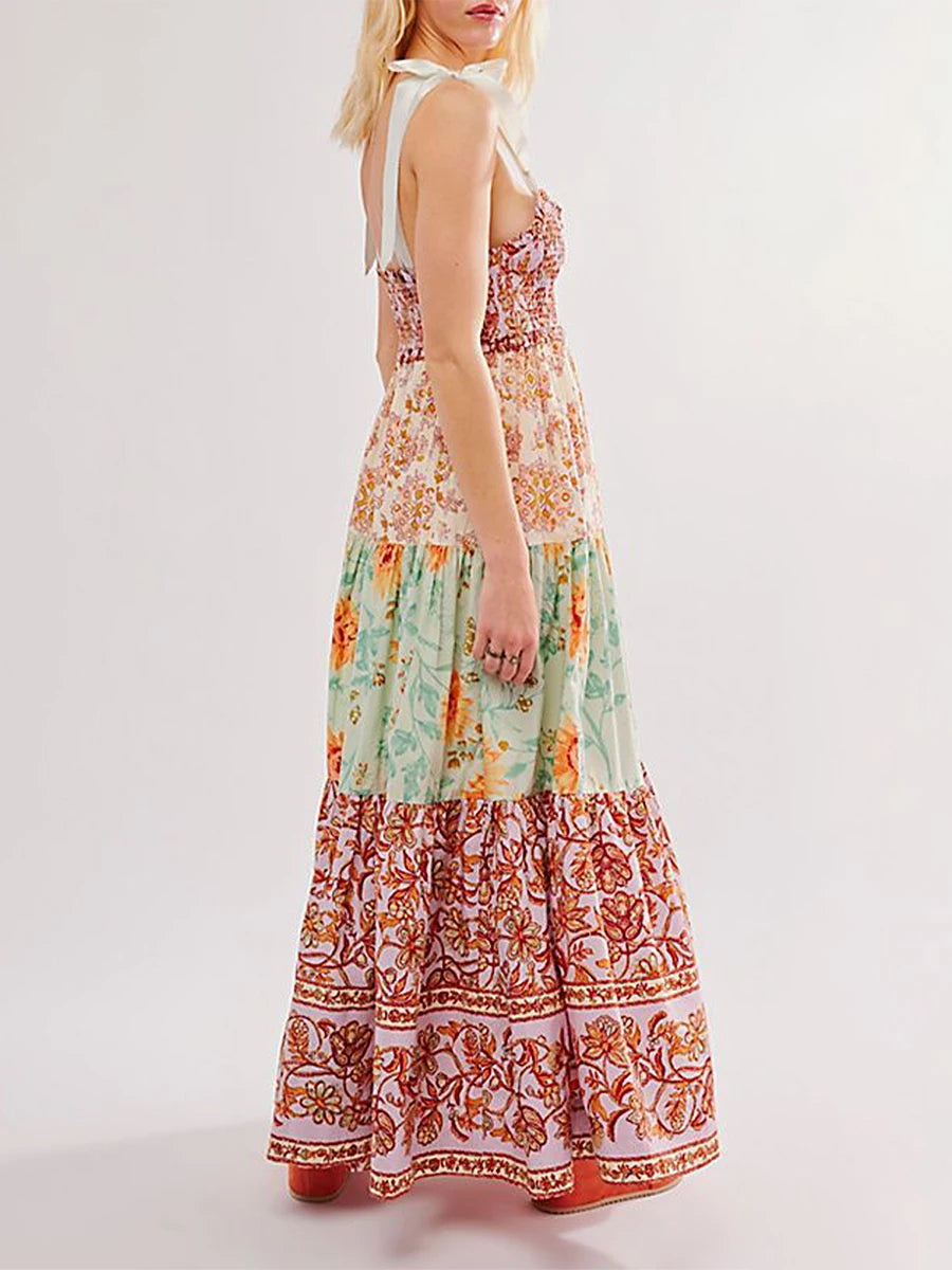 Boho Smocked Summer Dress