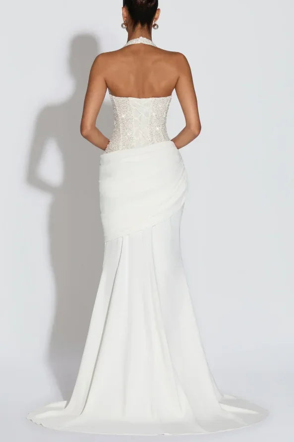 Sequin Halter Maxi Dress