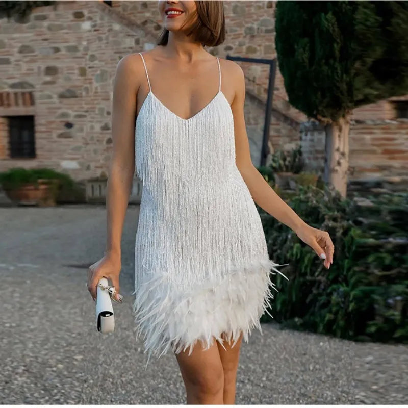 SparkleSway Tassel Dress