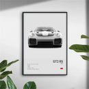 Sports Car Wall Art Black White Pop 911 GT Turbo Canvas Painting Living Room Home Decor Gift Garage