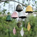 Creative Japanese Cast Iron Wind Chime Hanging Decoration Retro Metal Leaf Bell for Balcony Outdoor Garden