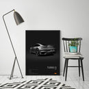 Sports Car Wall Art Black White Pop 911 GT Turbo Canvas Painting Living Room Home Decor Gift Garage