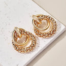 Double Ring Drop Earrings