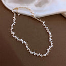 Layered Pearl Choker Necklace