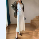 Satin High-Waist Dress