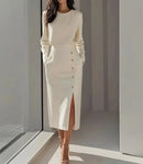 O-Neck Bodycon Dress