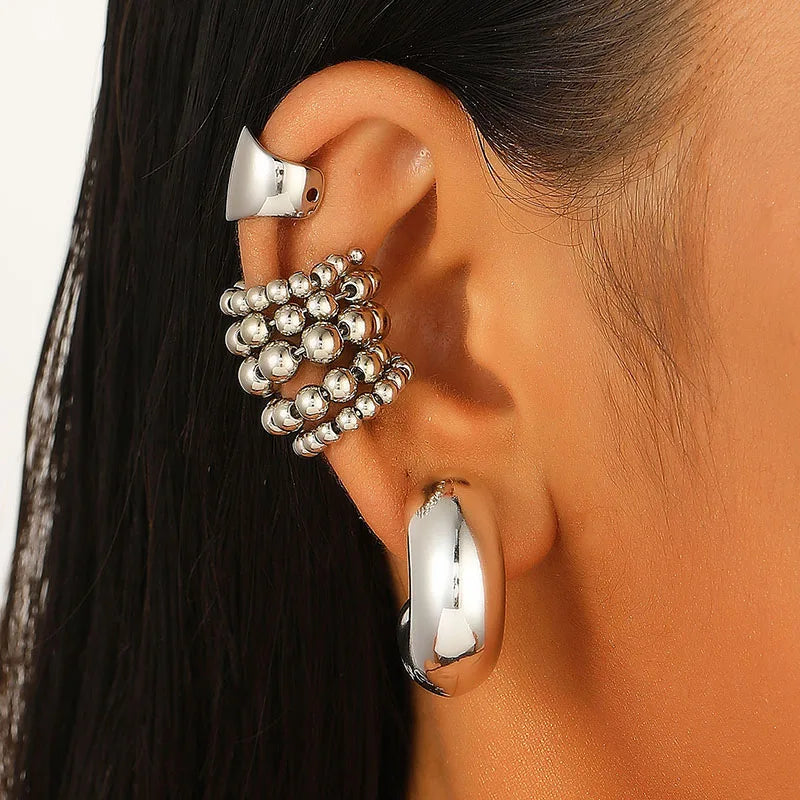 Wide Clip-On Earrings Set