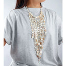Layered Shell Tassel Necklace