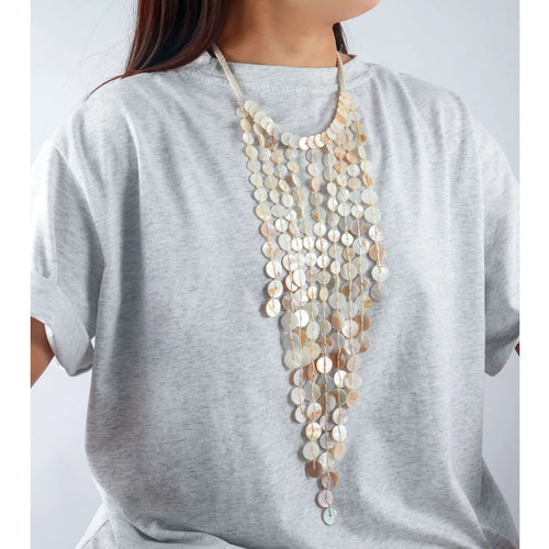 Layered Shell Tassel Necklace