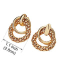 Double Ring Drop Earrings
