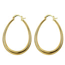 Oval Gold Silver Earrings