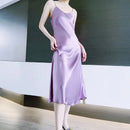 Satin High-Waist Dress