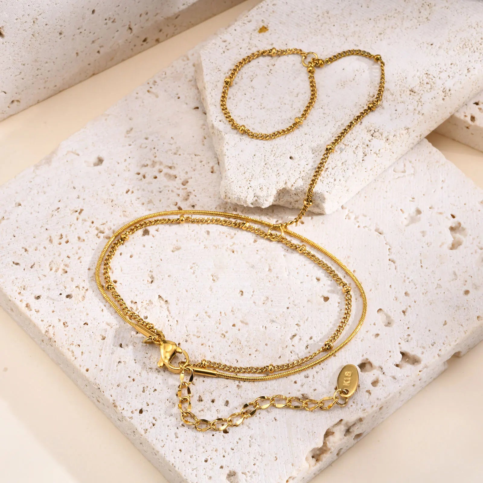 Vintage Beaded Chain Bracelet