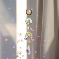 Crystal Diamond Moon Sun Catcher Butterfly Lotus Rainbow Christmas Home Garden Decoration Wind Chime