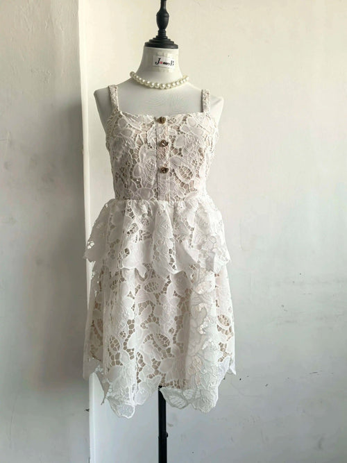 Embroidery Lace Party Dress
