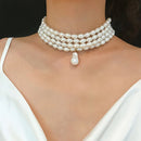 Irregular Pearl Choker Necklace