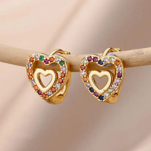 Zircon Heart Earrings