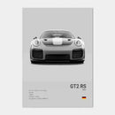 Sports Car Wall Art Black White Pop 911 GT Turbo Canvas Painting Living Room Home Decor Gift Garage