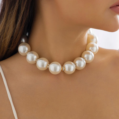 Irregular Pearl Choker Necklace